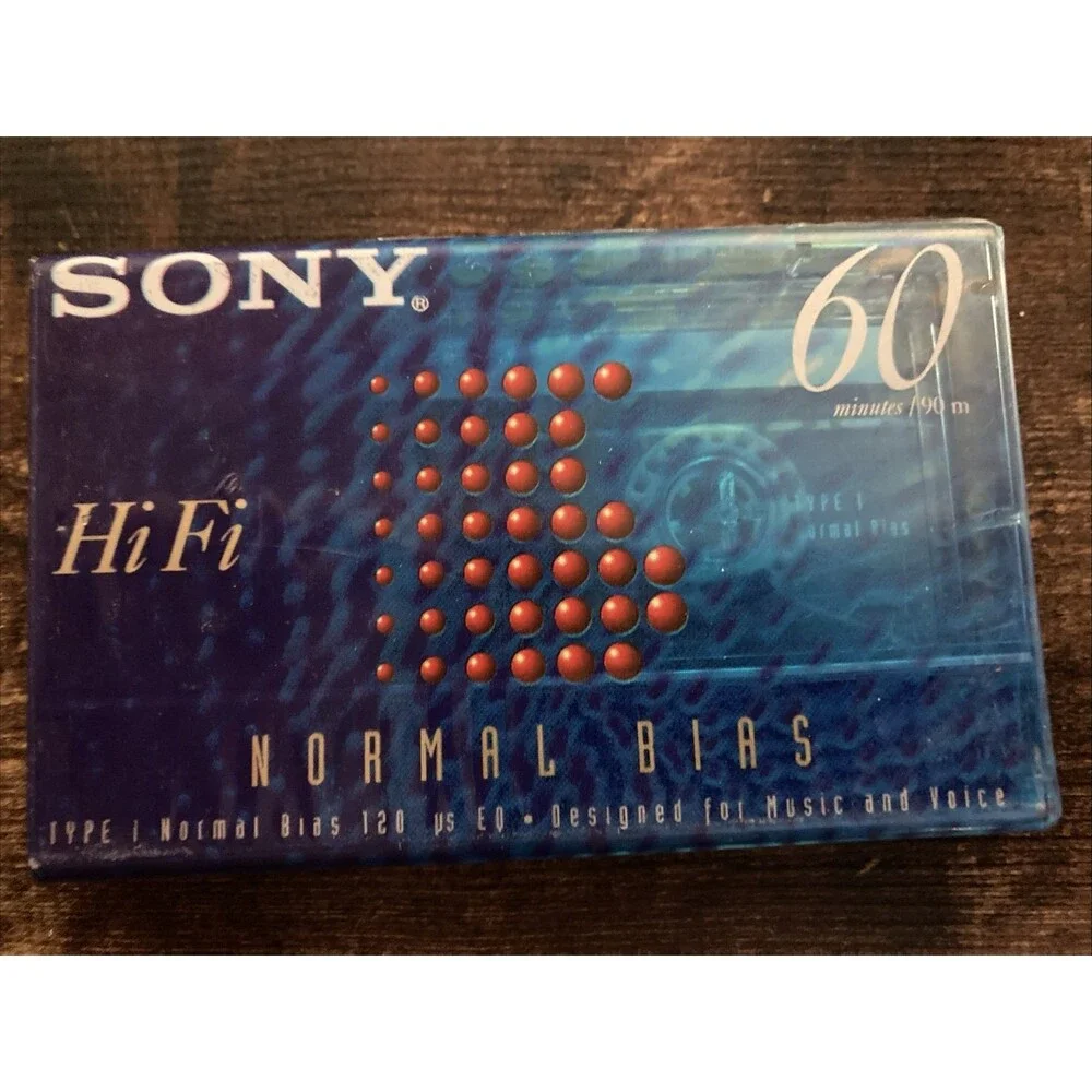 Sony Hi-Fi 60 Minute Blank Cassette Tapes Lot of 6 Sealed VTG Audio Recording
